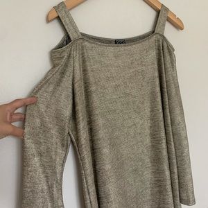 Champagne/ gold blouse